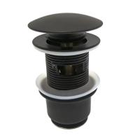 Донный клапан с переливом 1”1/4 Remer 905CC2114CFP, черный брашированный хром