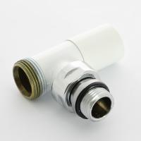 Вентиль ручной угловой НН 1/2" х 3/4" ЕК цвет белый, Compact