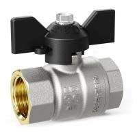 Кран шаровой резьб. 3/4", PN40, LD Pride, латунь Н/П, вн.р.- вн.р., с бабочкой