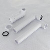 Сифон трубный P-образный 1 1/4" х 32 мм без вып. с отводом, выход 32 мм