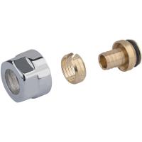 Соединитель обжим-B 16 х 2,2 - 3/4" ЕК хромированный для PEX труб