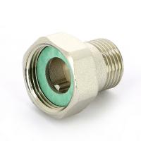 Соединение с накидной гайкой НВ 1/2"x3/4" с плоской прокладкой никелированное