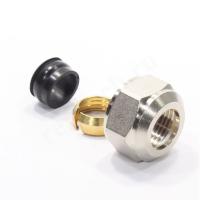 Резьбозажимное 15 x 1.0-3/4", WAAG, обжим-резьба, вн., латунь (никель) евроконус