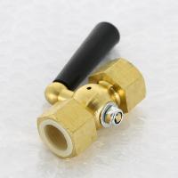 Кран ВВ 1/2" для манометра, ручка черная