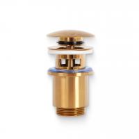 Донный клапан 1-1/4", 80мм с переливом, Золото