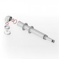 Комплект коаксиального дымохода KITURAMI D60/100, "АНТИЛЕД", L = 1000 мм.