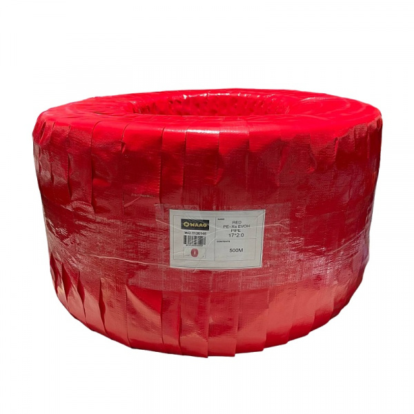Труба из сшитого полиэтилена WAAG Red DN17 x 2,0, PN 6 (бухта 500м), PE-Xa / EVOH, красная