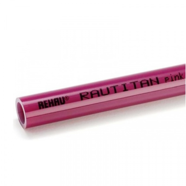 Труба PE-Xa/EVOH RAUTITAN Pink+ 25 х 3.5, 50 м, лиловая
