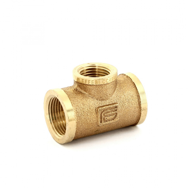 Тройник В 3/4" x 1/2" x 3/4" бронза
