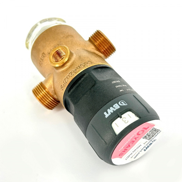 Редуктор давления 1/2" 1.5-7 бар PN16 D1 Red бронза, для х/в, пластик. колба, с разъем. соед