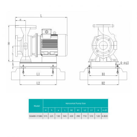 Насос циркуляционный SHIMGE SGW 80-315 BG (3х380В; 30,00кВт)