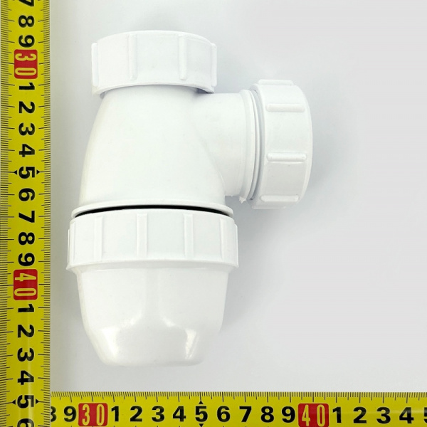 Сифон бутылочный 1 1/2" x 40 мм без вып., не регулир. по высоте, выход 40 мм компрес.