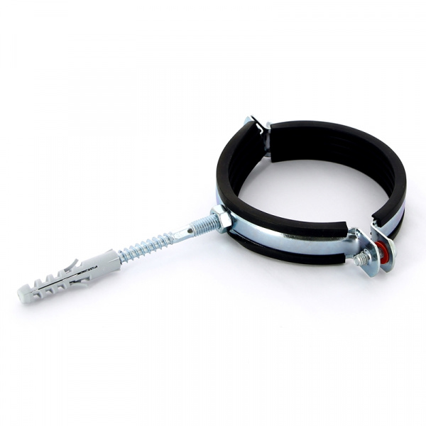 Хомут 3" (87-94 мм) с резиновым уплотнителем, шпилькой и дюбелем