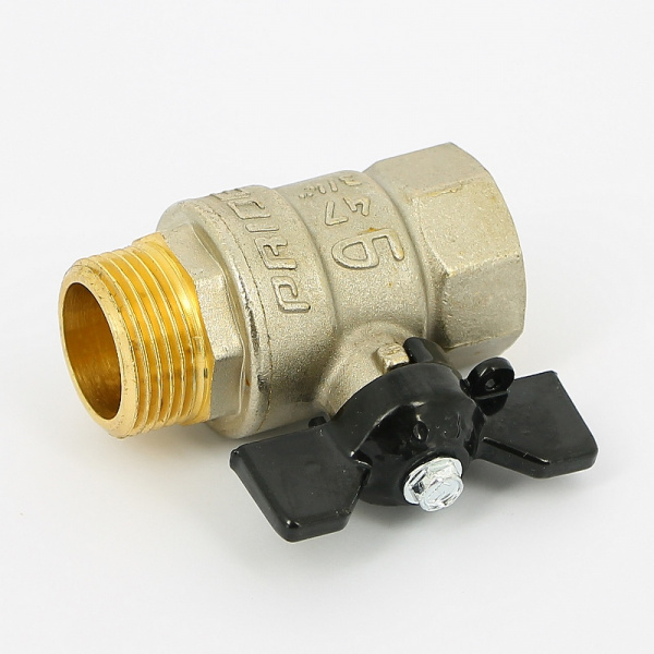 Кран ВВ 1/2" газовый Pride, стандартный проход, бабочка