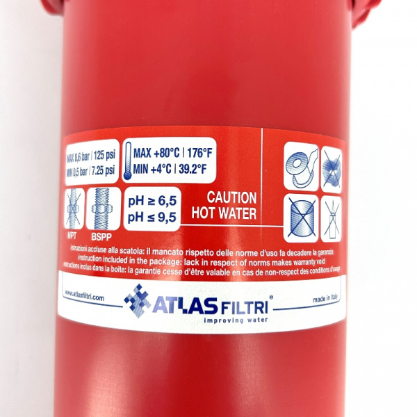 Колба фильтра 10"  Senior  Plus HOT 1" 3P, BFP SX AB