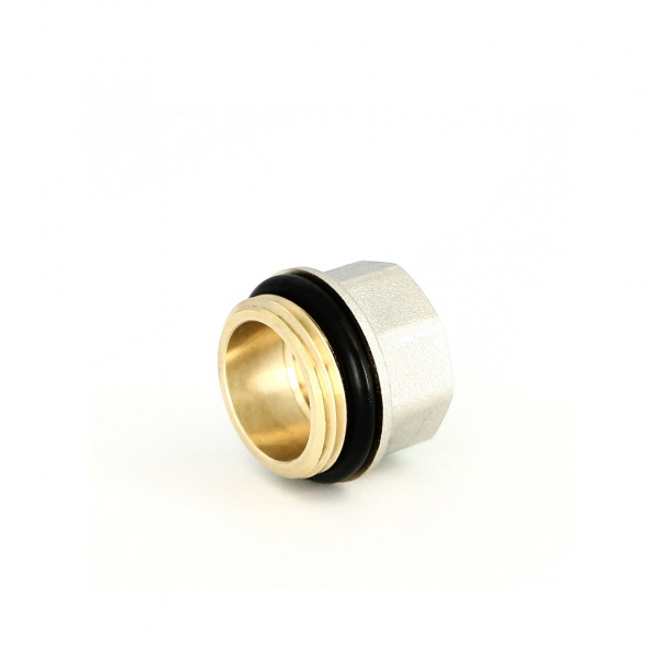 Переходник НВ 3/4" х 1/2" с прокладкой O-RING, никелированный