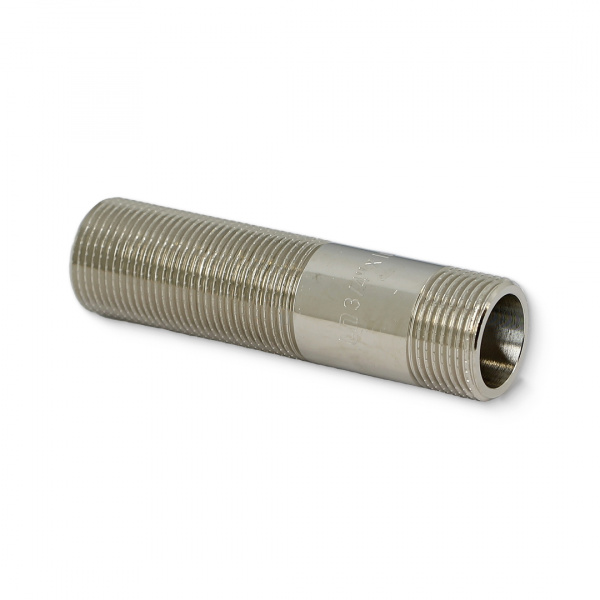 Сгон 3/4" x 100 мм, никелированный