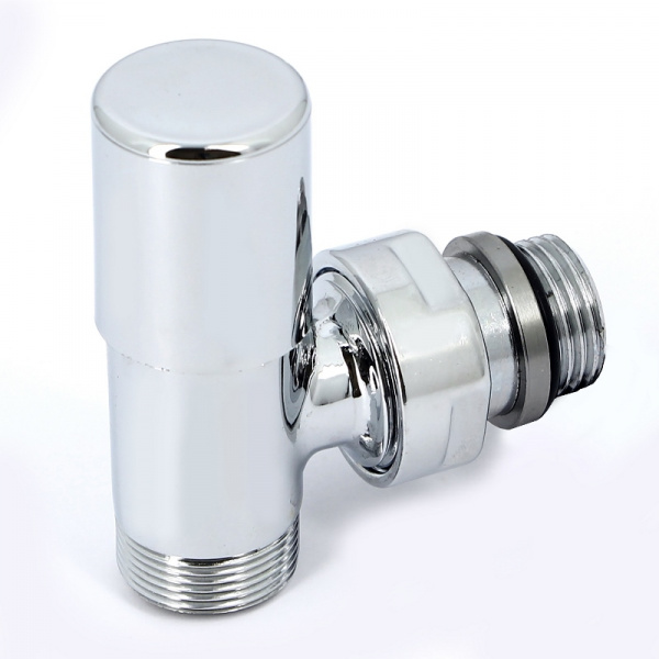 Вентиль ручной угловой НН 1/2" х М24 х 19 хромированный, Compact