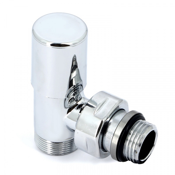 Вентиль ручной угловой НН 1/2" х М24 х 19 хромированный, Compact