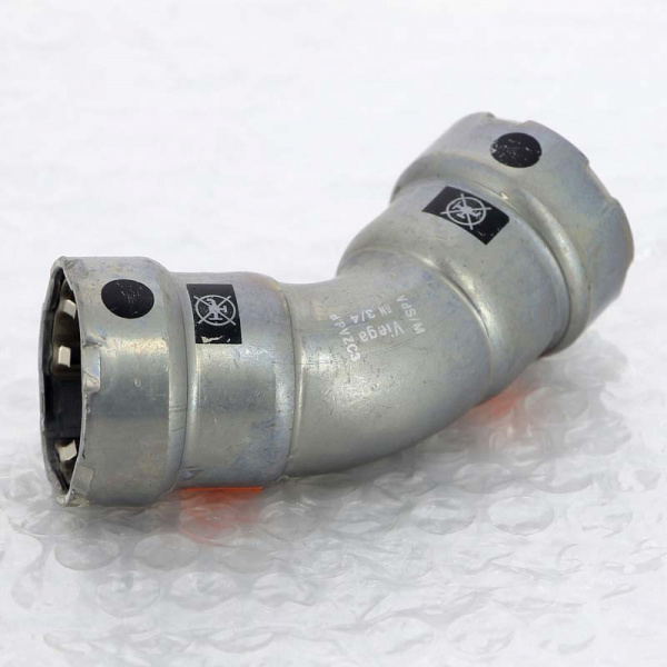 Угол 45' пресс 3/4"  DN20 нелегир. оцинк.сталь Megapress SC-Contur