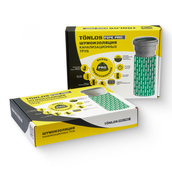 Комплект TONLOS PIPE Pro для шумоизоляции канализационных труб