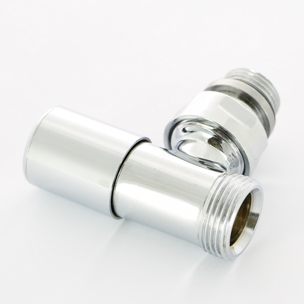 Вентиль ручной угловой НН 1/2" х 3/4" ЕК хромированный, Compact