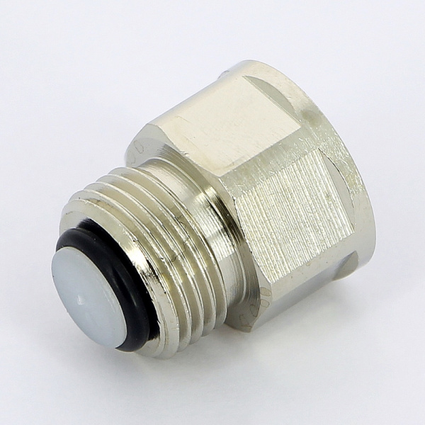 Клапан отсечной для воздухоотводчика 3/8" x 3/8" никелир.