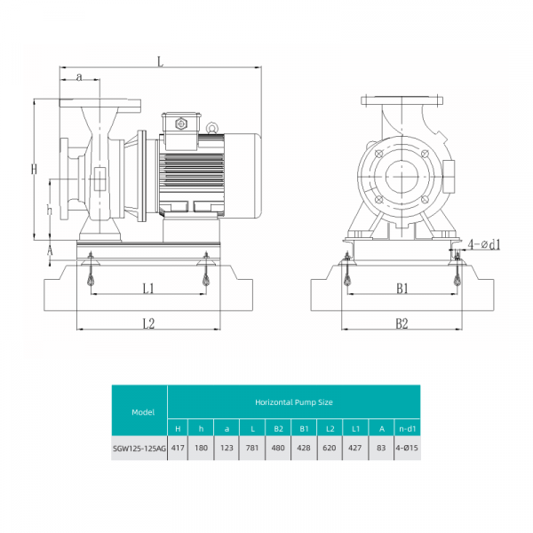 Насос циркуляционный SHIMGE SGW 125-125 AG (3х380В; 11,00кВт)