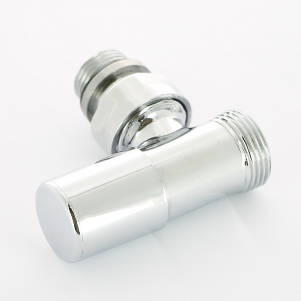 Вентиль ручной угловой НН 1/2" х 3/4" ЕК хромированный, Compact