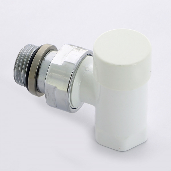 Вентиль обратный угловой НВ 1/2" цвет белый, Compact