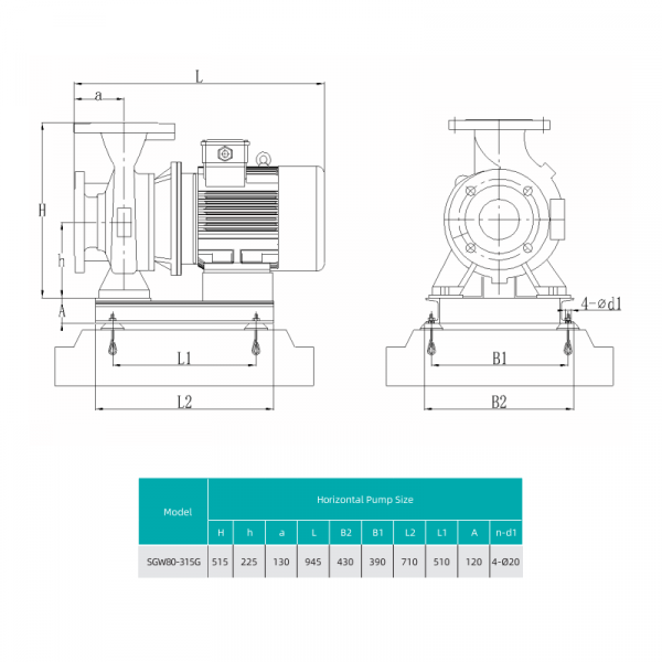 Насос циркуляционный SHIMGE SGW 80-315 G (3х380В; 37,00кВт)