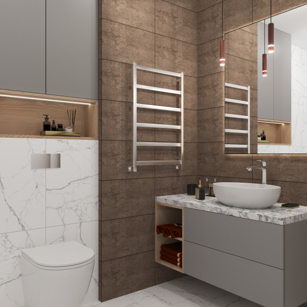 Полотенцесушитель Grota SOFFI 530х800, водяной, хром
