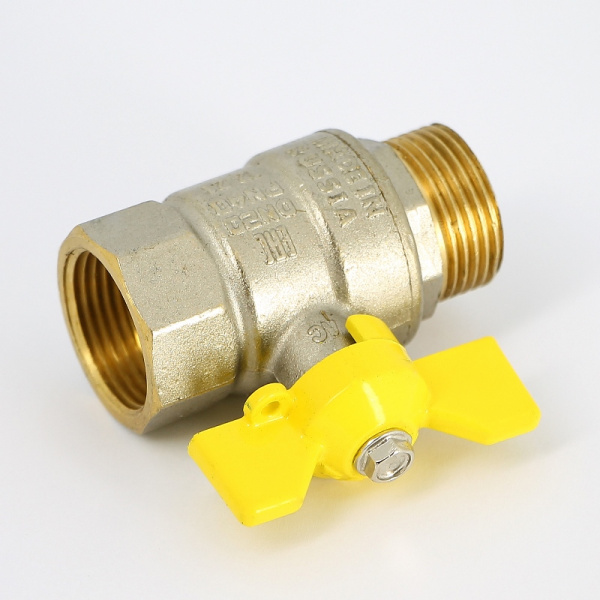Кран НВ 3/4" газовый Pride, стандартный проход, бабочка