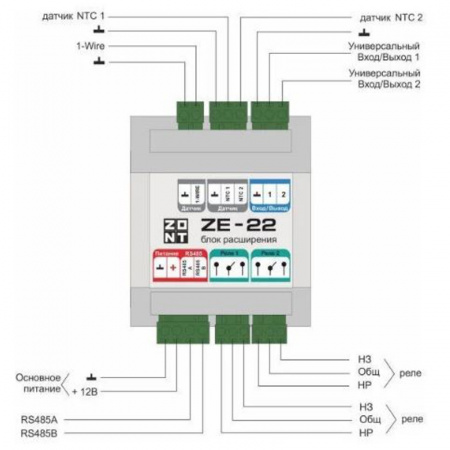 Блок расширения ZE-22 для ZONT H2000+ PRO