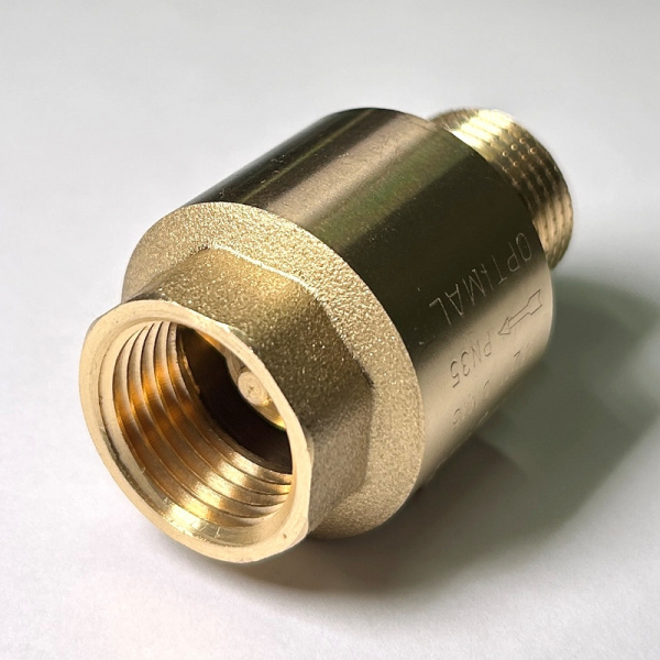 Клапан обратный НВ 1/2" OPTIMAL пружинный с металлическим затвором